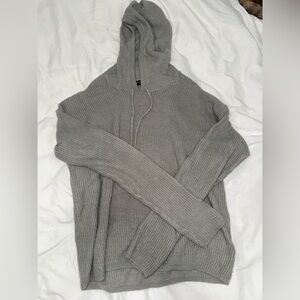 Gray Knit Hoodie